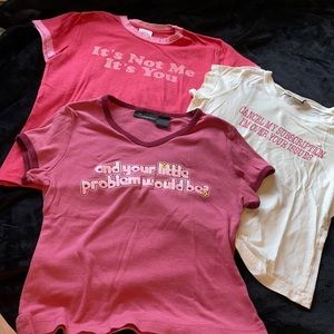 3 sarcastic tshirts.